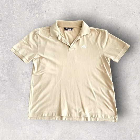 Vintage Kappa Cream Polo Tee - L Vintage Kappa Cream Polo Tee - L Polos Lizard Vintage Clothes