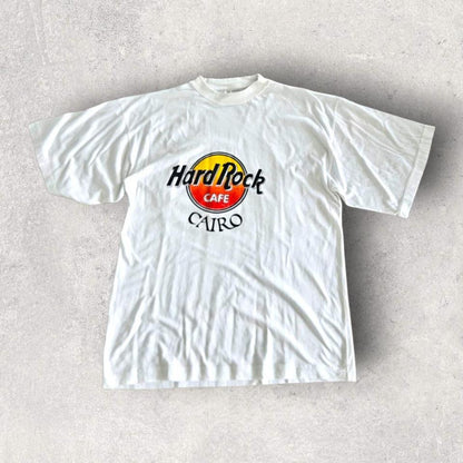 Hard Rock Cade Cairo White Tshirt מזוייף - M Hard Rock Cade Cairo White Tshirt מזוייף - M T-Shirts Lizard Vintage Clothes