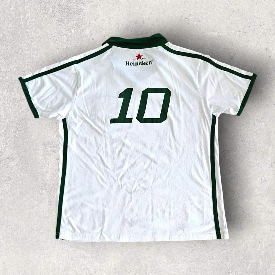 Heineken White Polo T-shirt - M Heineken White Polo T-shirt - M Polos Lizard Vintage Clothes