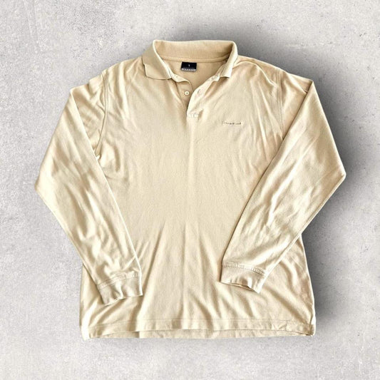 Vintage Trussardi Cream Polo Long Sleeve - L Vintage Trussardi Cream Polo Long Sleeve - L Polos Lizard Vintage Clothes