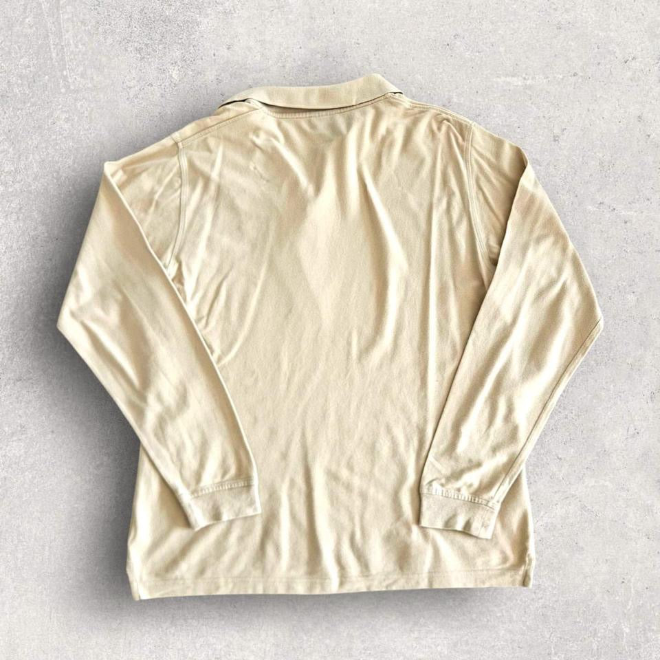 Vintage Trussardi Cream Polo Long Sleeve - L Vintage Trussardi Cream Polo Long Sleeve - L Polos Lizard Vintage Clothes