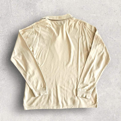Vintage Trussardi Cream Polo Long Sleeve - L Vintage Trussardi Cream Polo Long Sleeve - L Polos Lizard Vintage Clothes