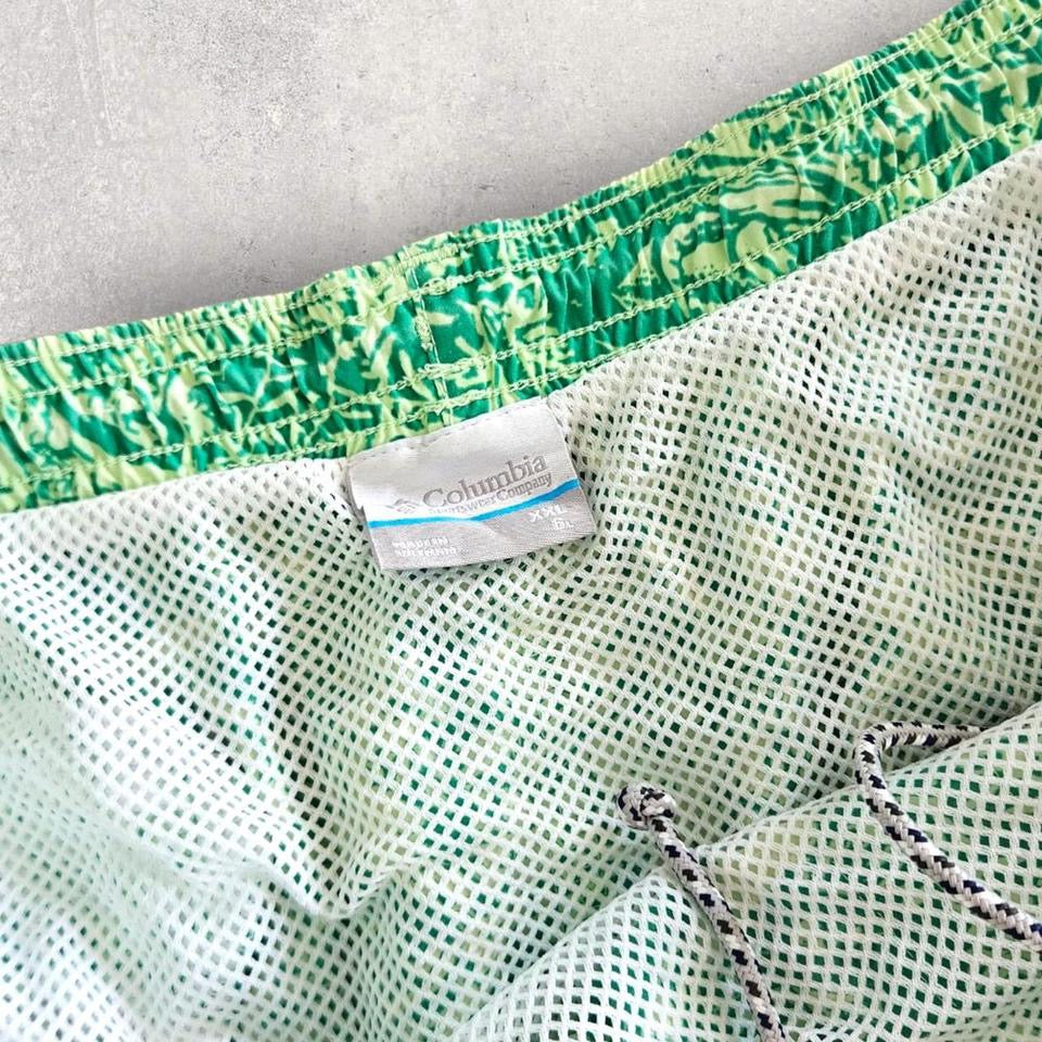 Vintage Columbia Green swimwear Shorts - XXL 50.00 NIS Vintage Columbia Green swimwear Shorts - XXL Lizard Vintage Clothes Swim Boxers