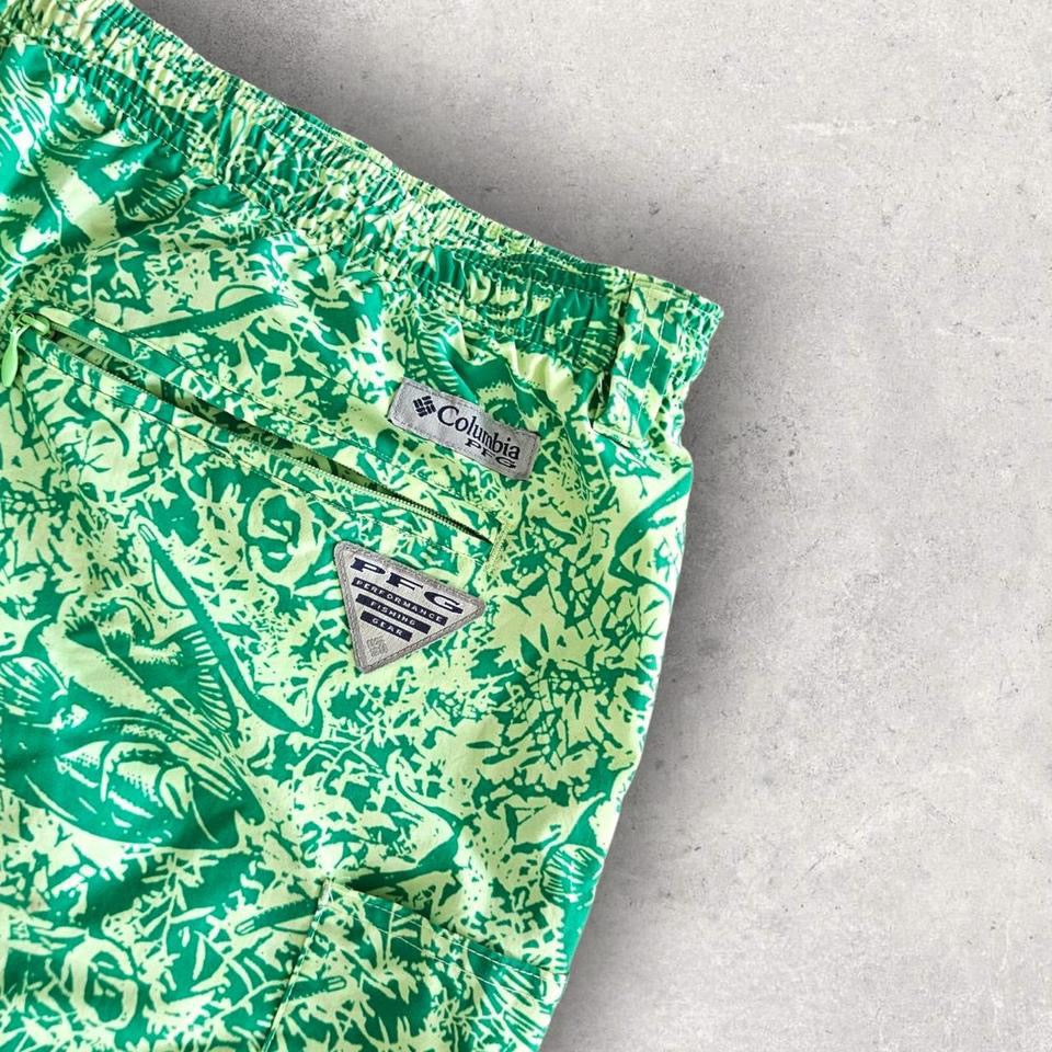 Vintage Columbia Green swimwear Shorts - XXL 50.00 NIS Vintage Columbia Green swimwear Shorts - XXL Lizard Vintage Clothes Swim Boxers
