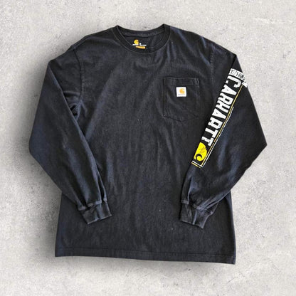 Carhartt Black Pocket Long Sleeve T-shirt - L 150.00 NIS Carhartt Black Pocket Long Sleeve T-shirt - L Lizard Vintage Clothes T-Shirts