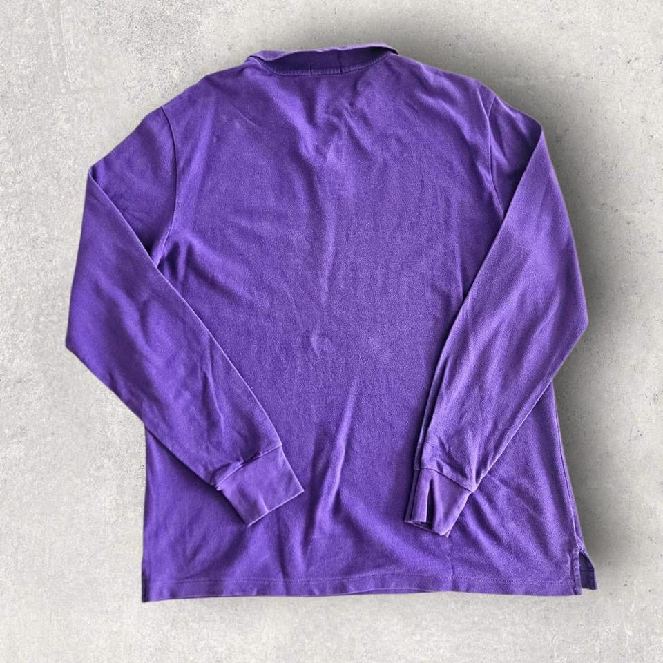 Vintage Ralph Lauren Purple Polo Tee - L 100.00 NIS Vintage Ralph Lauren Purple Polo Tee - L Lizard Vintage Clothes Polos