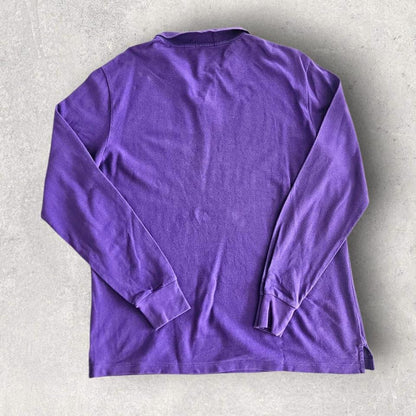 Vintage Ralph Lauren Purple Polo Tee - L 100.00 NIS Vintage Ralph Lauren Purple Polo Tee - L Lizard Vintage Clothes Polos
