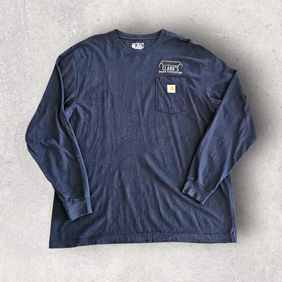 Carhartt Navy Long Sleeve Pocket T-shirt - XXL Carhartt Navy Long Sleeve Pocket T-shirt - XXL 120.00 NIS Lizard Vintage Clothes T-Shirts