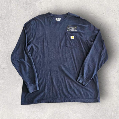 Carhartt Navy Long Sleeve Pocket T-shirt - XXL Carhartt Navy Long Sleeve Pocket T-shirt - XXL 120.00 NIS Lizard Vintage Clothes T-Shirts