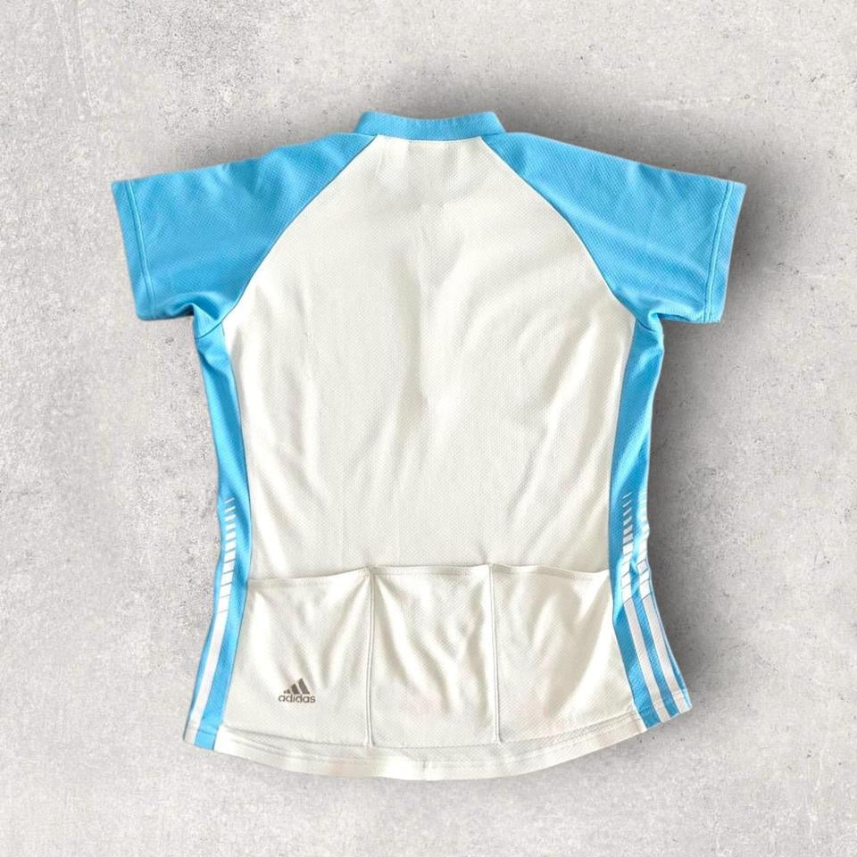 Adidas white/blue Woman’s Polo 1/4 Zip Activewear Tops 65.00 NIS ADIDAS Adidas white/blue Woman’s Polo 1/4 Zip