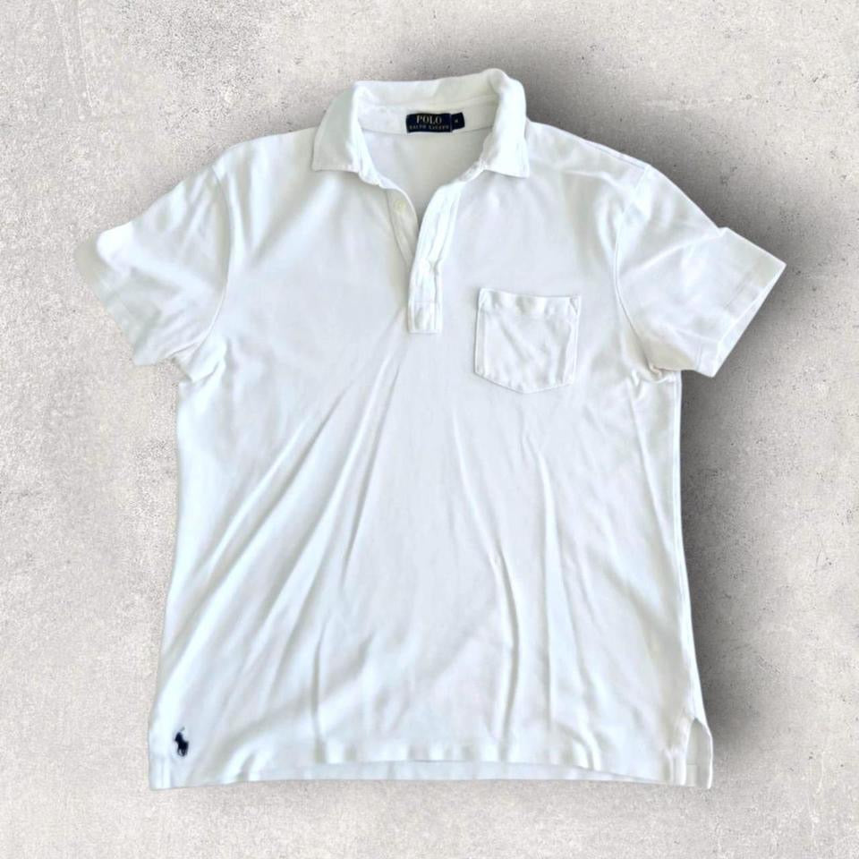 Polo Ralph Lauren White Polo Tee - M Polo Ralph Lauren White Polo Tee - M Lizard Vintage Clothes