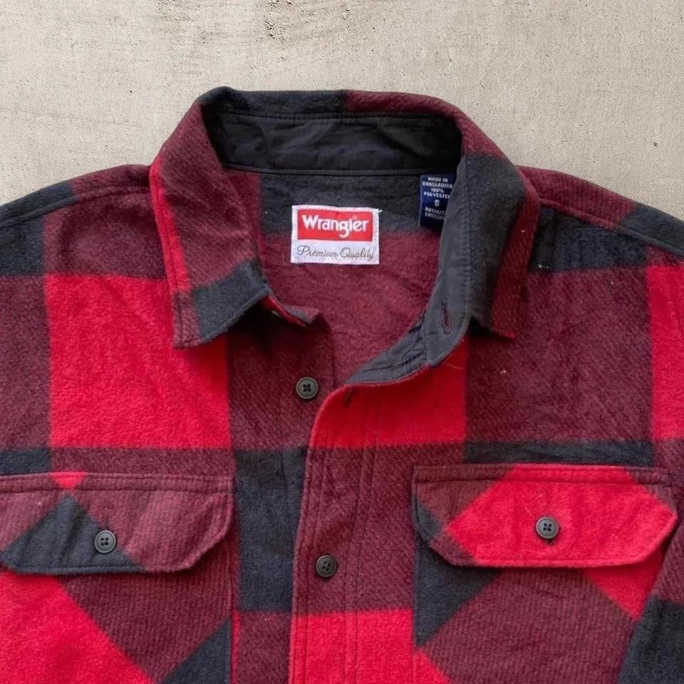 Wrangler thick flannel - M חולצת פלאנל עבה רנגלר מידה M