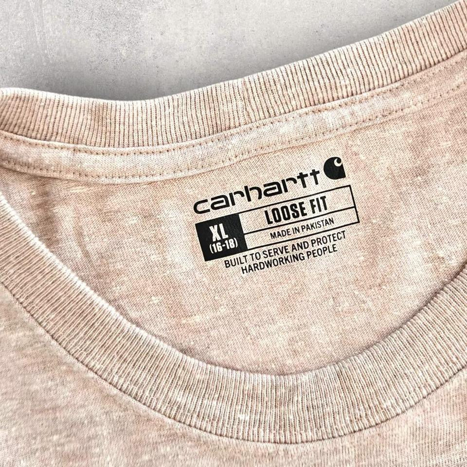 Carhartt Light Pink Pocket Tee - L Carhartt Light Pink Pocket Tee - L Lizard Vintage Clothes