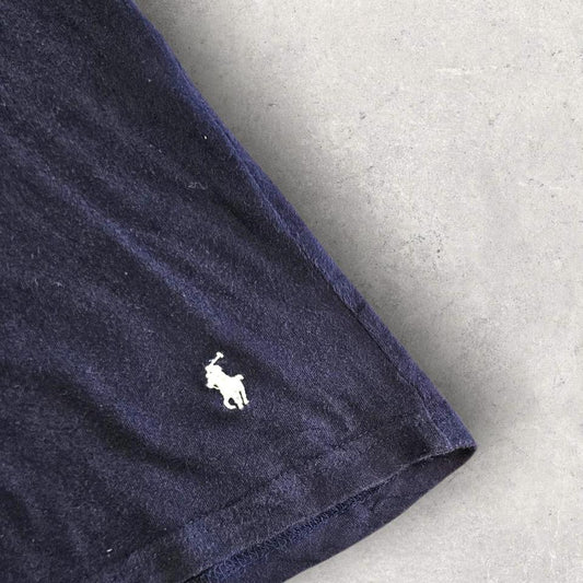 Polo Ralph Lauren Navy T-shirt - L Lizard Vintage Clothes T-Shirts