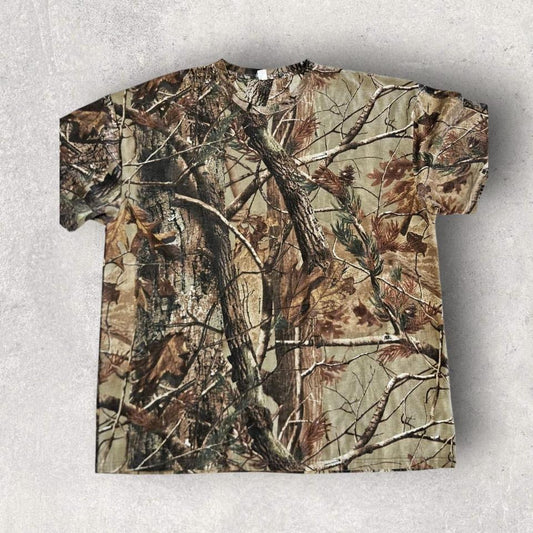 Real Tree Camo T-shirt - XXL Lizard Vintage Clothes T-Shirts