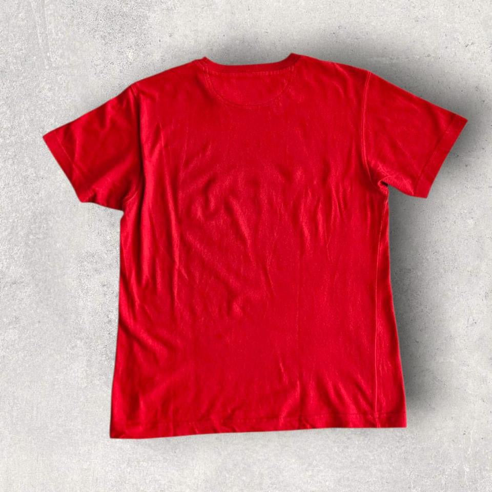 Champion Red Embroidered T-shirt - M Lizard Vintage Clothes T-Shirts