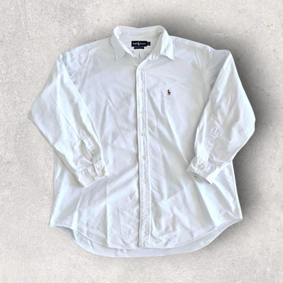 Polo Ralph Lauren White Polo Shirt - XXLLizard Vintage ClothesShirts