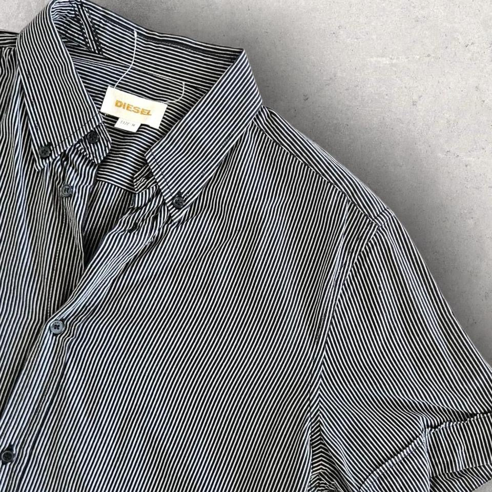 Diesel Black Stripes Polo Shirt - MLizard Vintage ClothesShirts