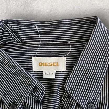 Diesel Black Stripes Polo Shirt - MLizard Vintage ClothesShirts
