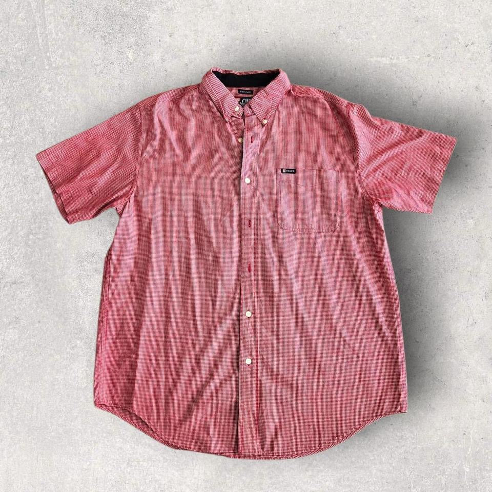 Chaps Ralph Lauren Orange Stripes Polo Shirt - LLizard Vintage ClothesUncategorized