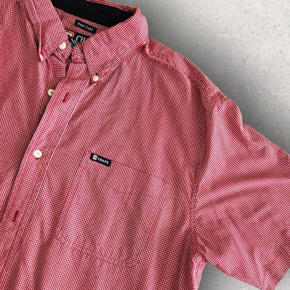 Chaps Ralph Lauren Orange Stripes Polo Shirt - LLizard Vintage ClothesUncategorized