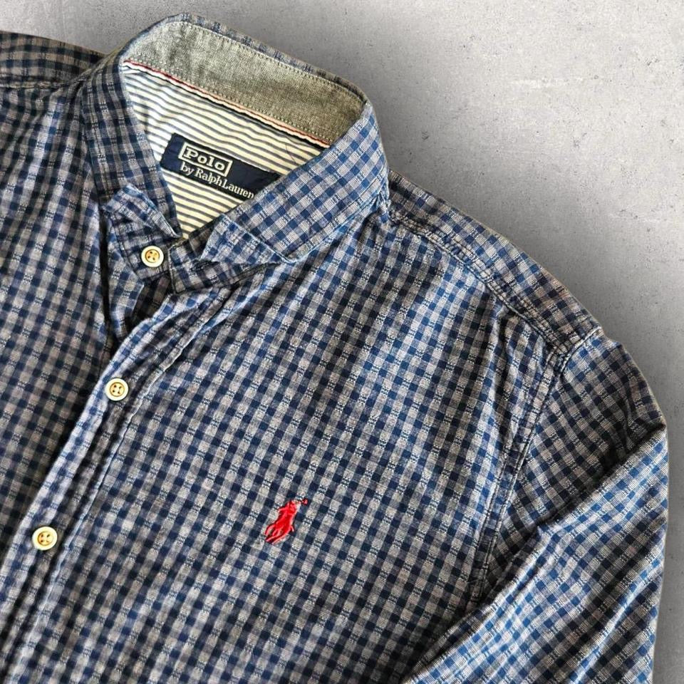 Polo Ralph Lauren Blue Square Shirt - SLizard Vintage ClothesShirts