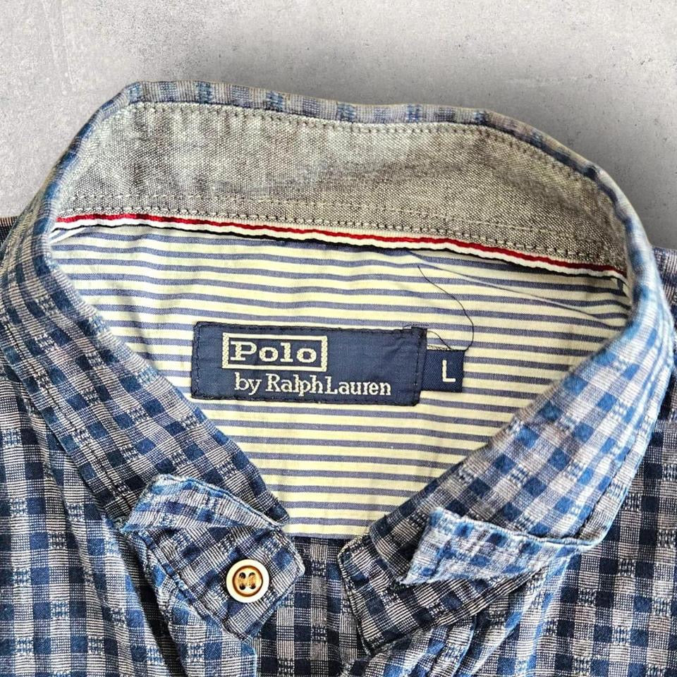 Polo Ralph Lauren Blue Square Shirt - SLizard Vintage ClothesShirts