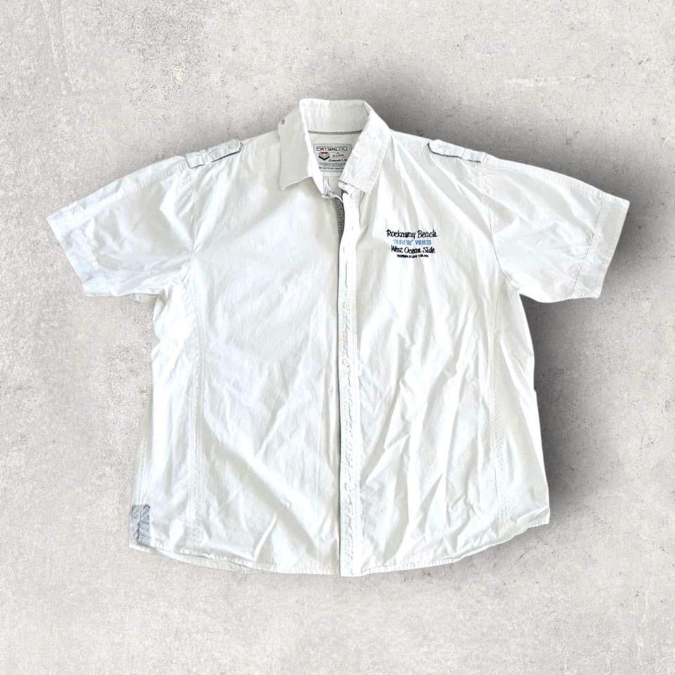 Fits Man’s L - BoxyChest - 64cmLength - 74cmHas a small stain dot on the front 9/10 overall condition