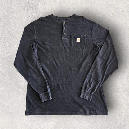 Carhartt Black Long Sleeve T-shirt - XXLT-ShirtsLizard Vintage Clothes