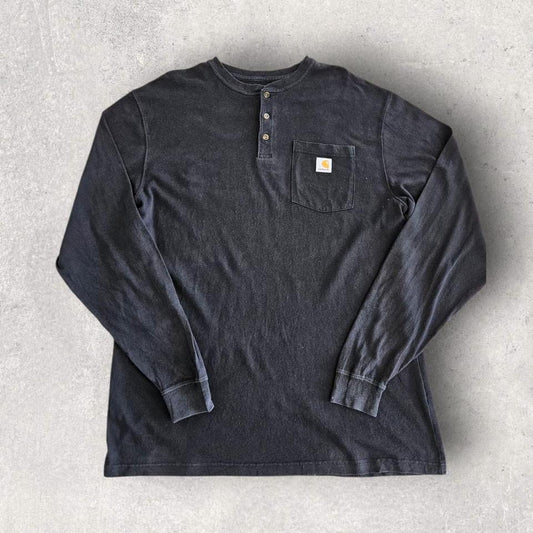 Carhartt Black Long Sleeve T-shirt - XXLT-ShirtsLizard Vintage Clothes