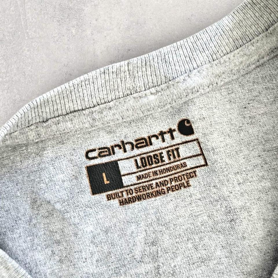 Carhartt Grey Pocket T-shirt - LT-ShirtsLizard Vintage Clothes