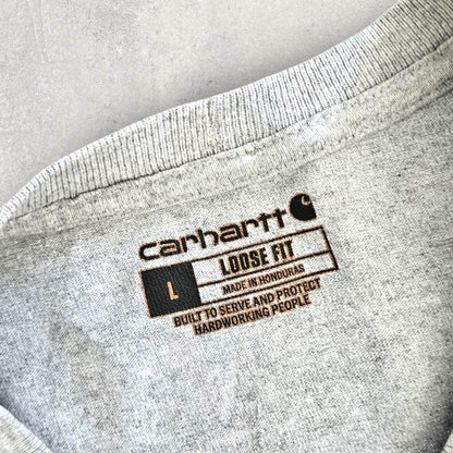 Carhartt Grey Pocket T-shirt - LT-ShirtsLizard Vintage Clothes
