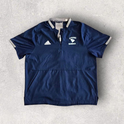 Navy Adidas Baseball 1/4 Zip - XLJacketsLizard Vintage Clothes