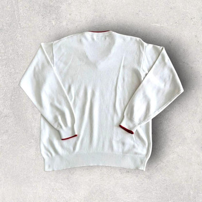 Fred Perry V-Neck Sweater - MSweatersLizard Vintage Clothes