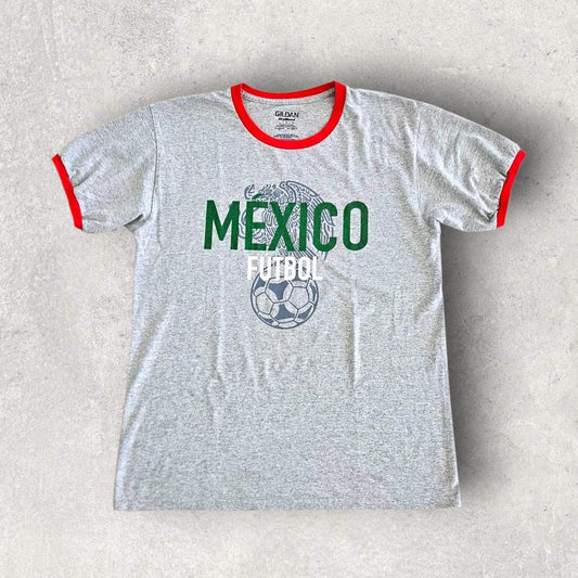 Gildan Grey Football T-shirt - LLizard Vintage ClothesT-Shirts