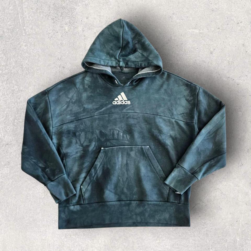 Adidas Green Tie Die Hoodie - MLizard Vintage ClothesHoodies