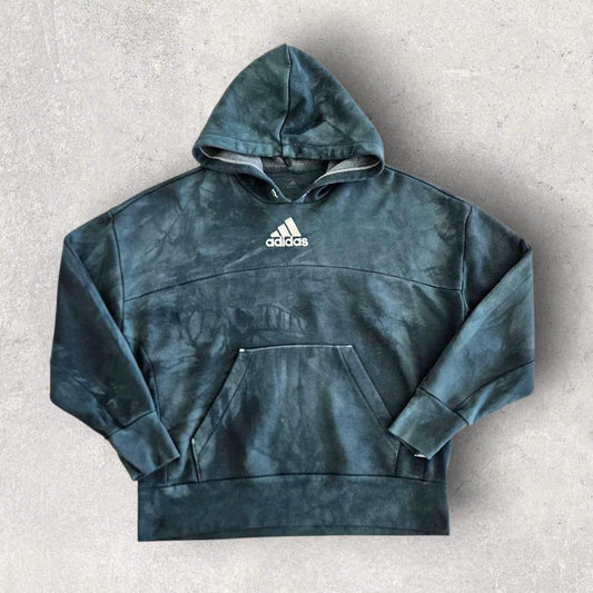 Adidas Green Tie Die Hoodie - MLizard Vintage ClothesHoodies