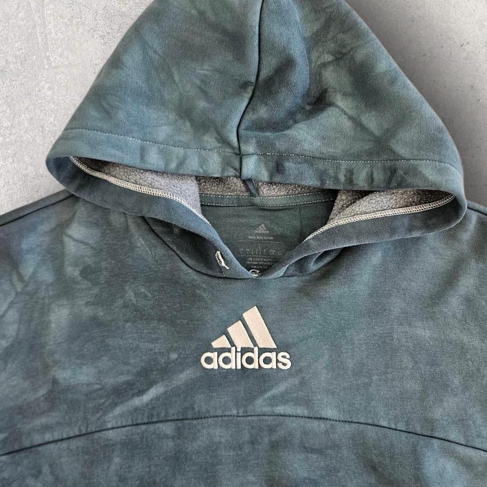 Adidas Green Tie Die Hoodie - MLizard Vintage ClothesHoodies