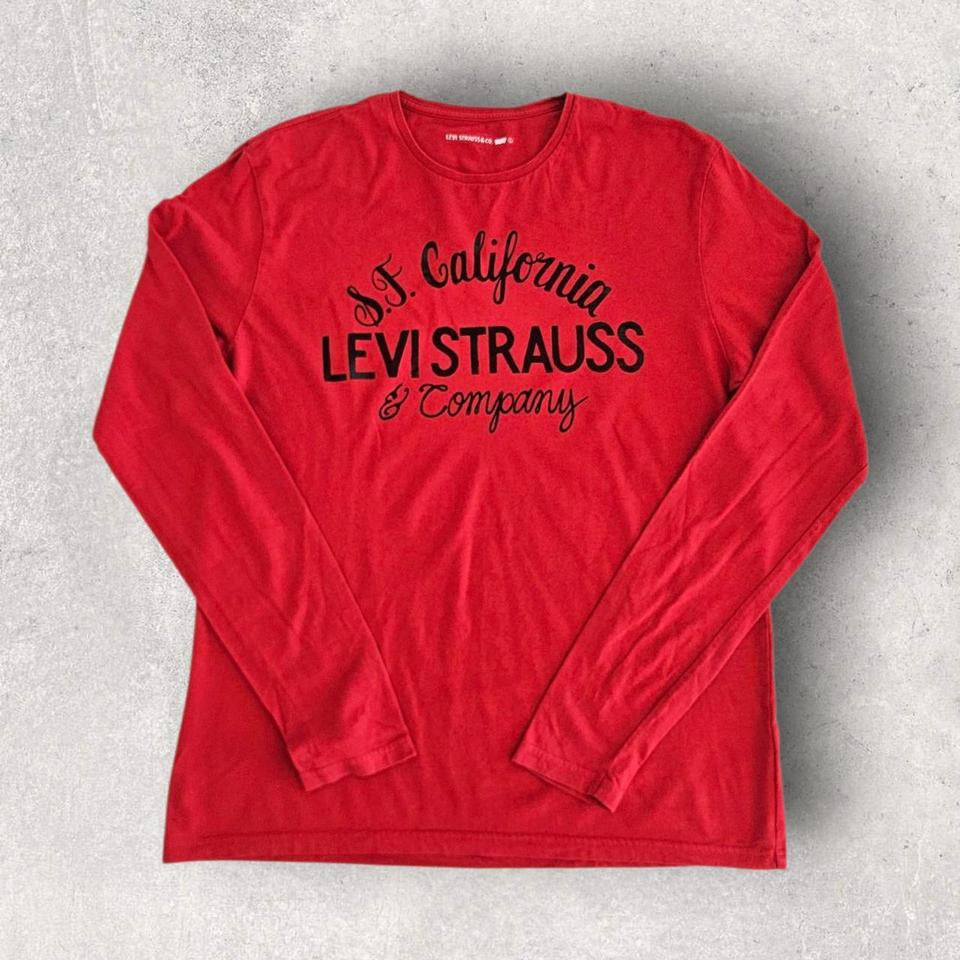 Levi’s Red Long Sleeve T-shirt - MLizard Vintage ClothesUncategorized