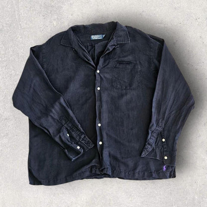 Polo Ralph Lauren Black Shirt - LShirtsLizard Vintage Clothes