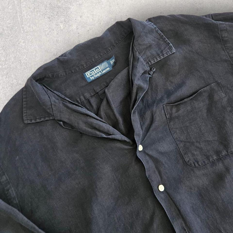 Polo Ralph Lauren Black Shirt - LShirtsLizard Vintage Clothes
