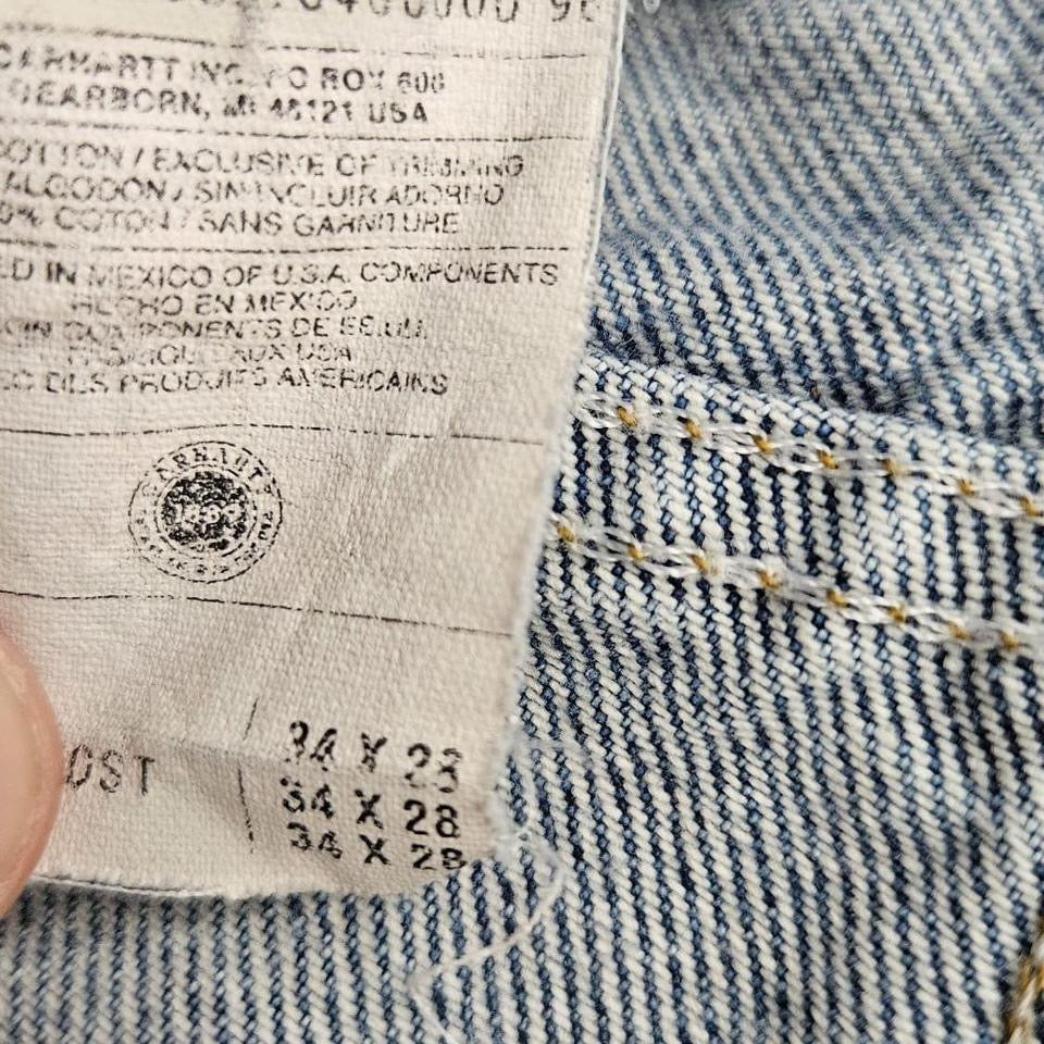 Carhartt Blue Short Jeans - W34Denim ShortsLizard Vintage Clothes