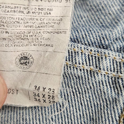 Carhartt Blue Short Jeans - W34Denim ShortsLizard Vintage Clothes