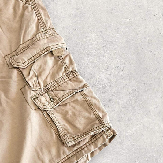 Vintage Lee Camel Brown Cargo Shorts - W48Cargo ShortsLizard Vintage Clothes