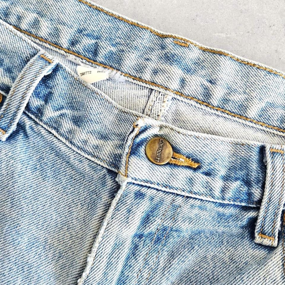 Carhartt Blue Denim Shorts - W36Denim ShortsLizard Vintage Clothes