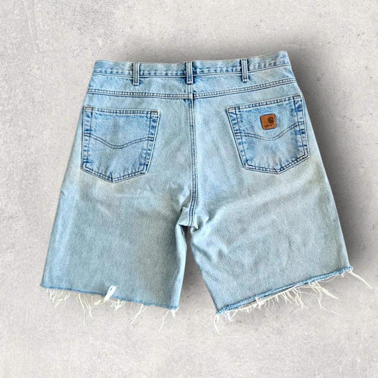 Carhartt Blue Denim Shorts - W36Denim ShortsLizard Vintage Clothes