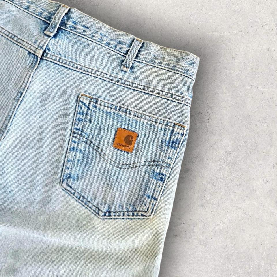 Carhartt Blue Denim Shorts - W36Denim ShortsLizard Vintage Clothes