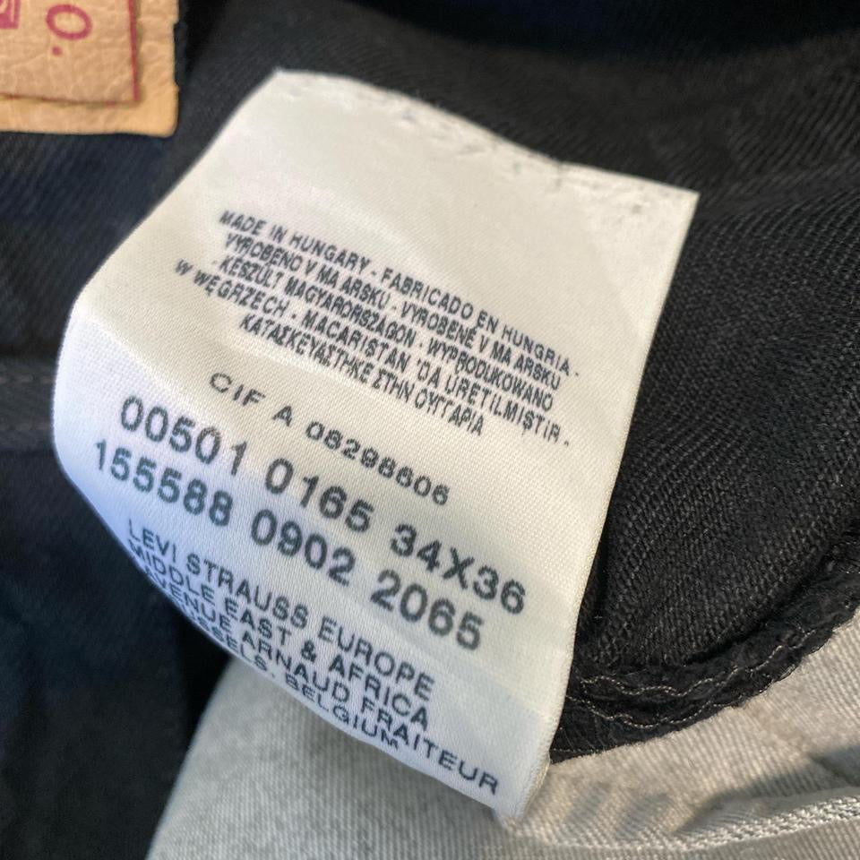 Levi’s 501 Black Jeans - 34x36Lizard Vintage ClothesJeans