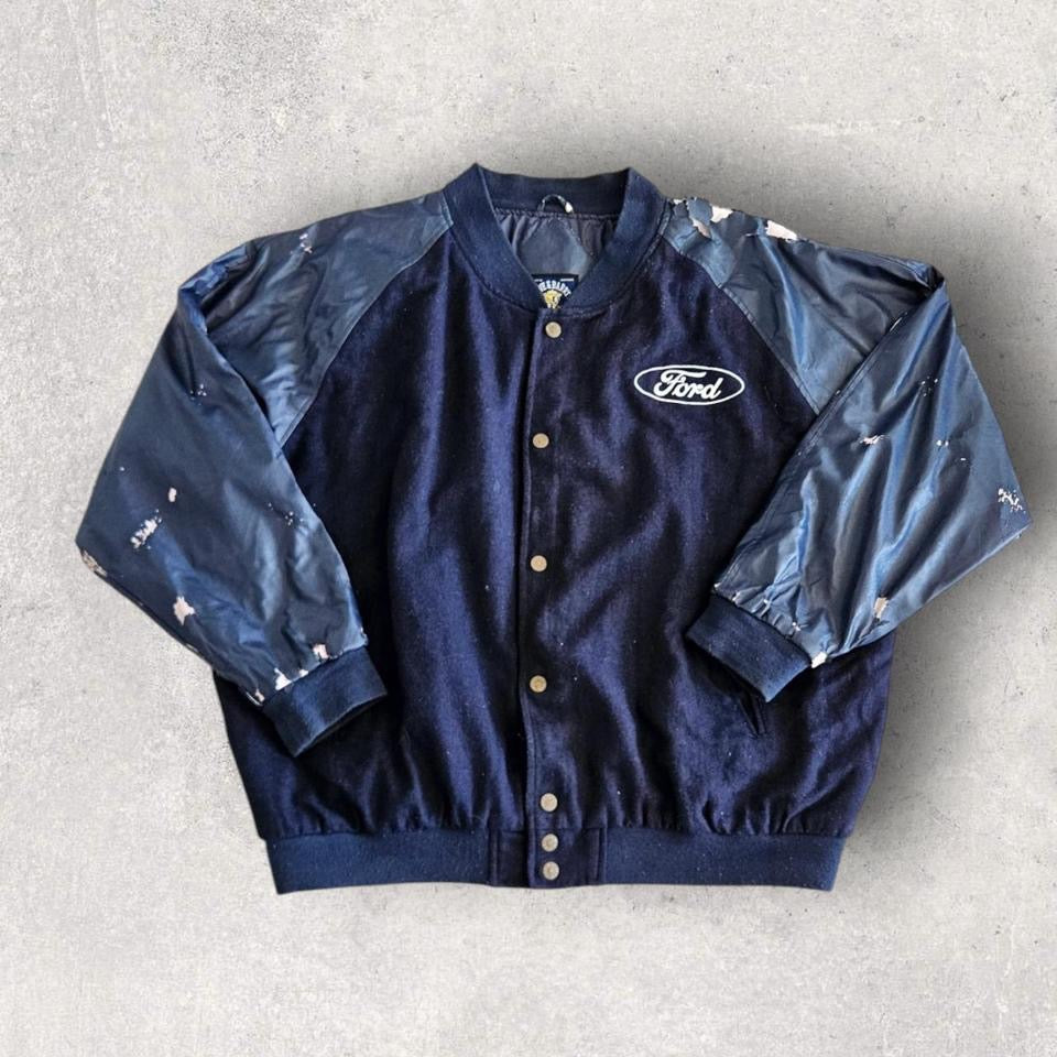 Ford Varsity Jacket Navy XXL Vintage