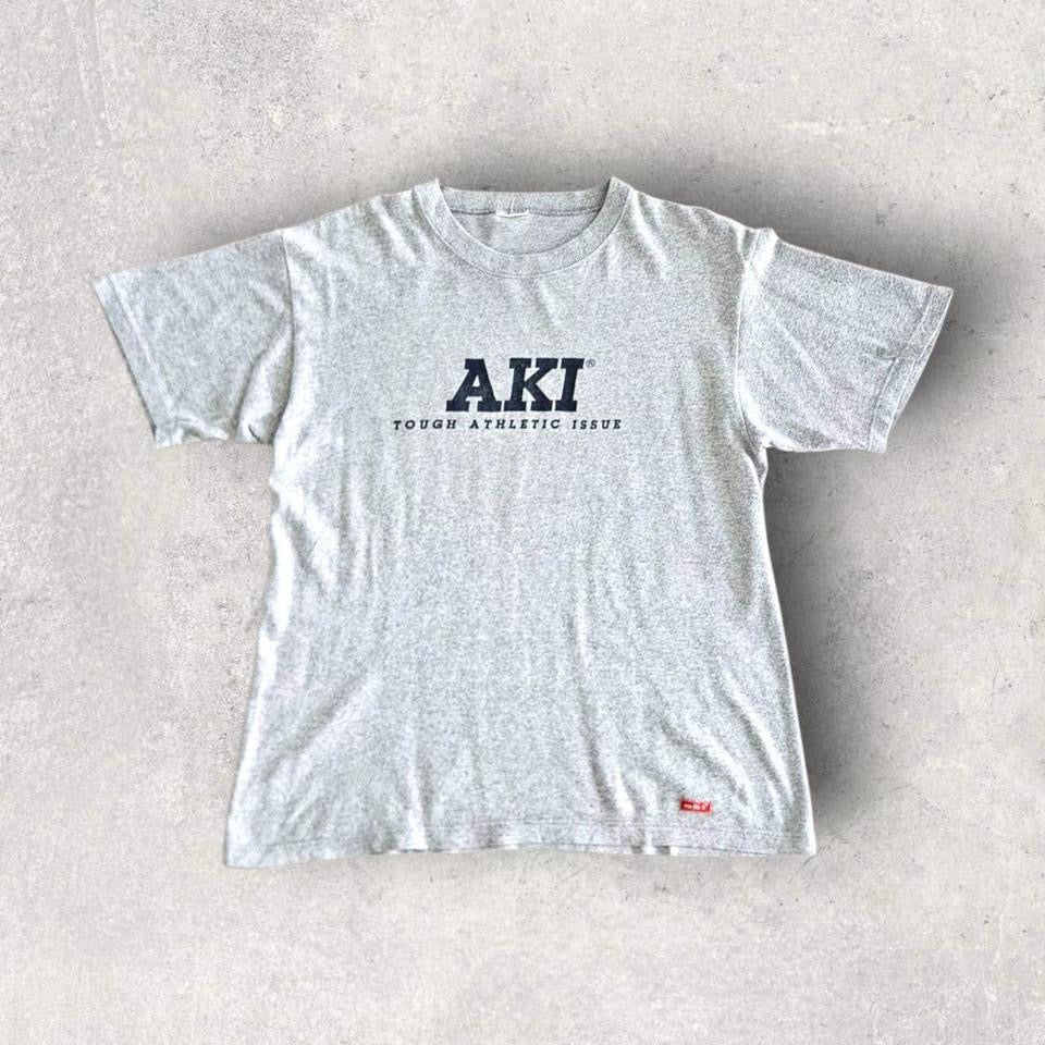 AKI Vintage Grey T-shirt L חולצת וינטאג אפורה AKI במידה לארג׳